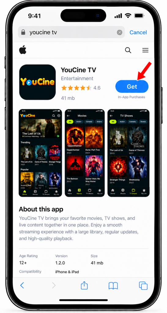 Download YouCine TV on iPhone and iPad
